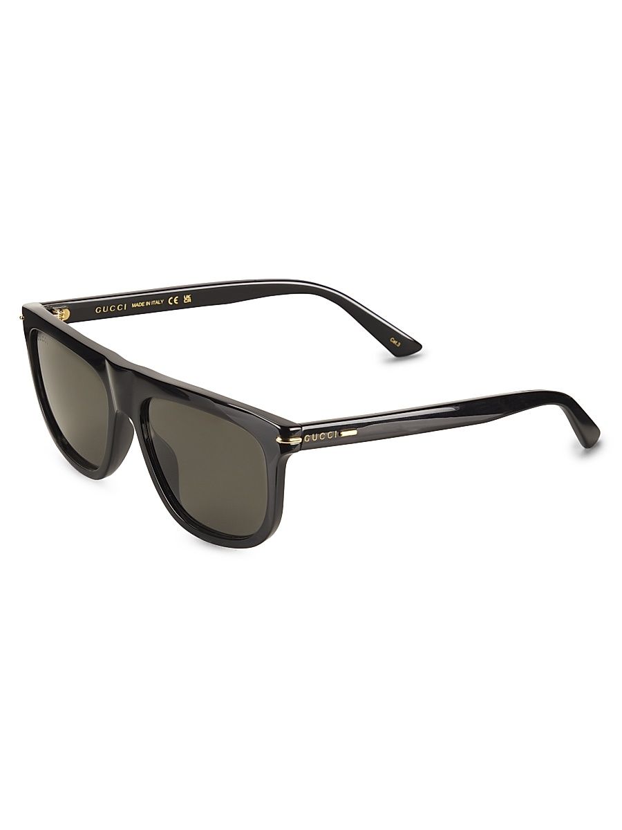 Men's GG1726S 56MM Round Sunglasses - Black