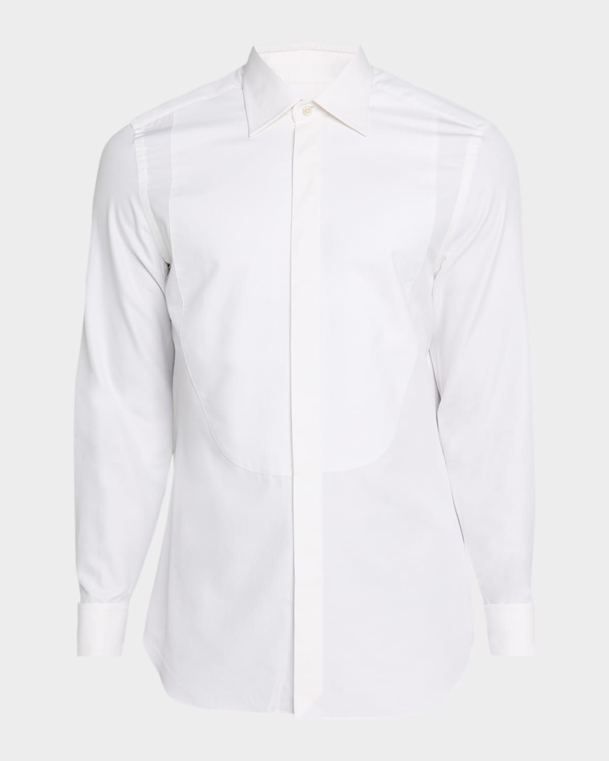 Men & apos;s Cotton and Silk Bib-Front French Cuff Dress Shirt