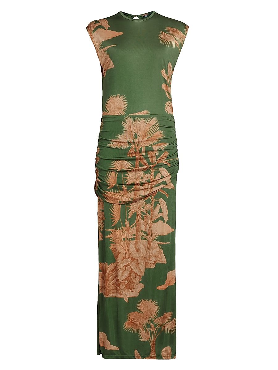 Women's Finding The Way Maxi Dress - Green Pink - Size 10