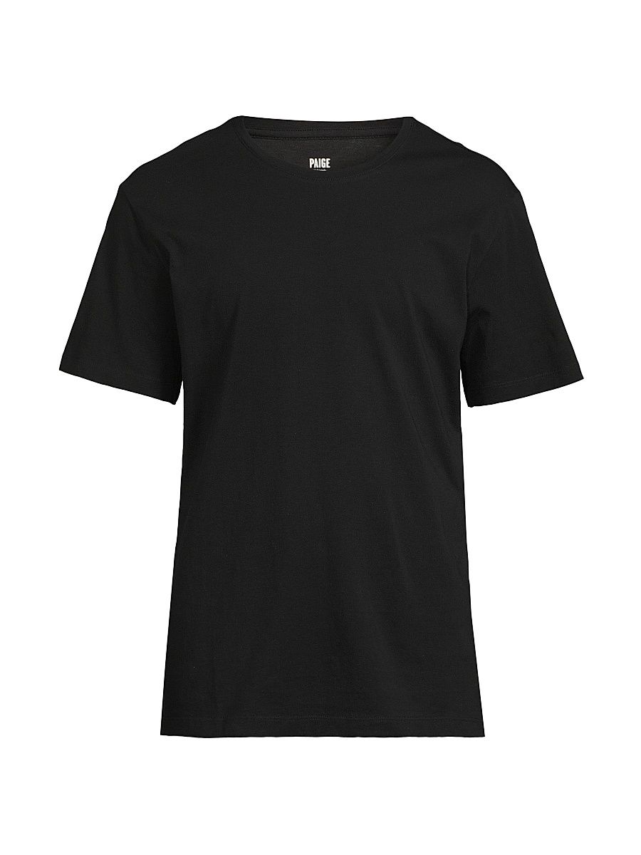 Men's Sorden Pima Cotton Crewneck T-Shirt - Black - Size Large