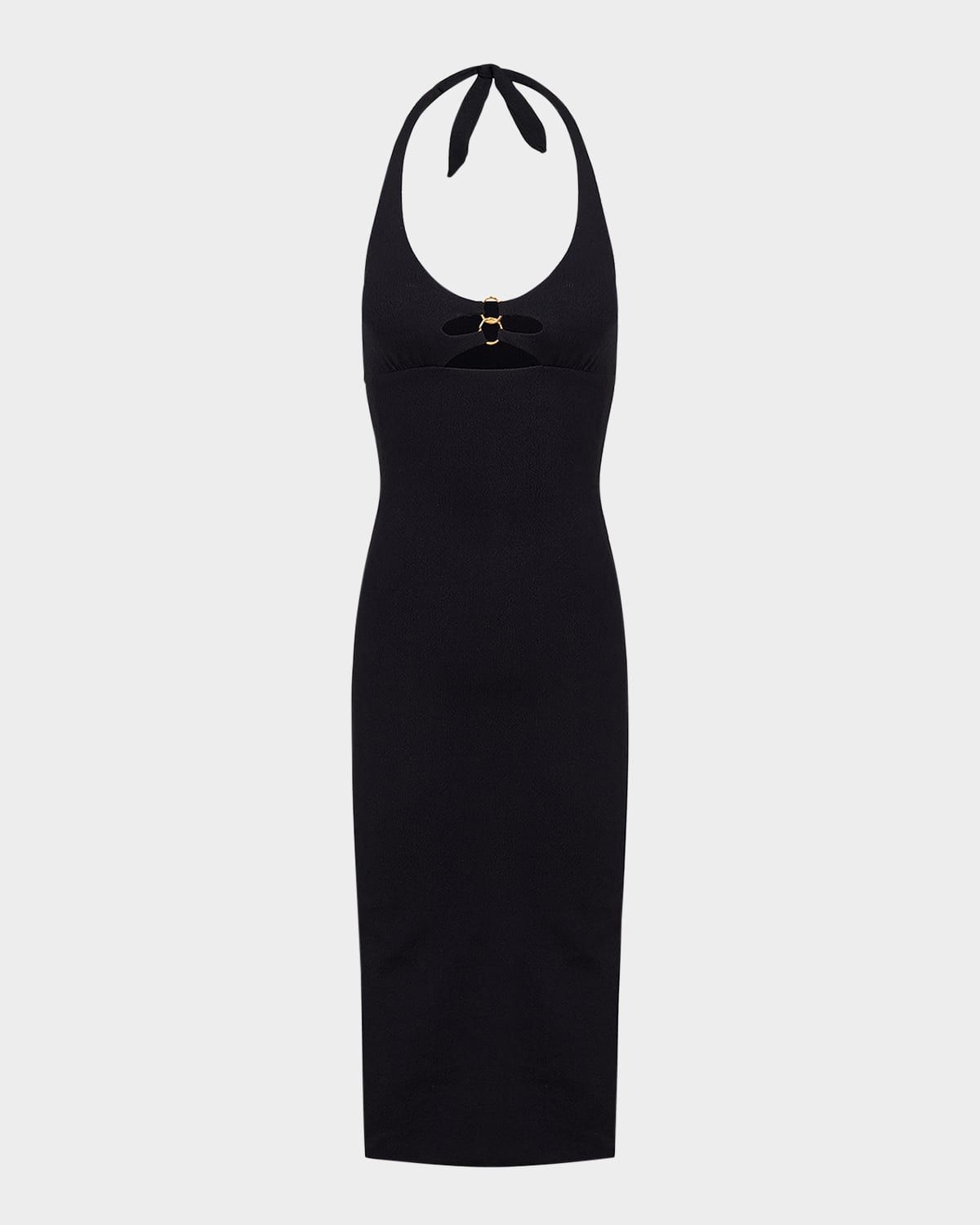 Firenze Alanna Keyhole Halter Midi Dress