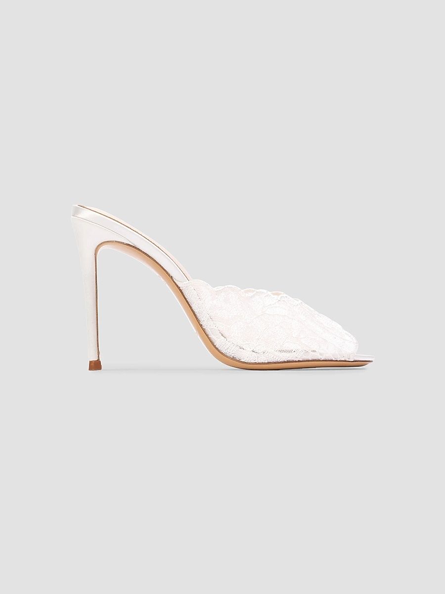 Women's Rhys 100MM Mules - White Paisley - Size 5