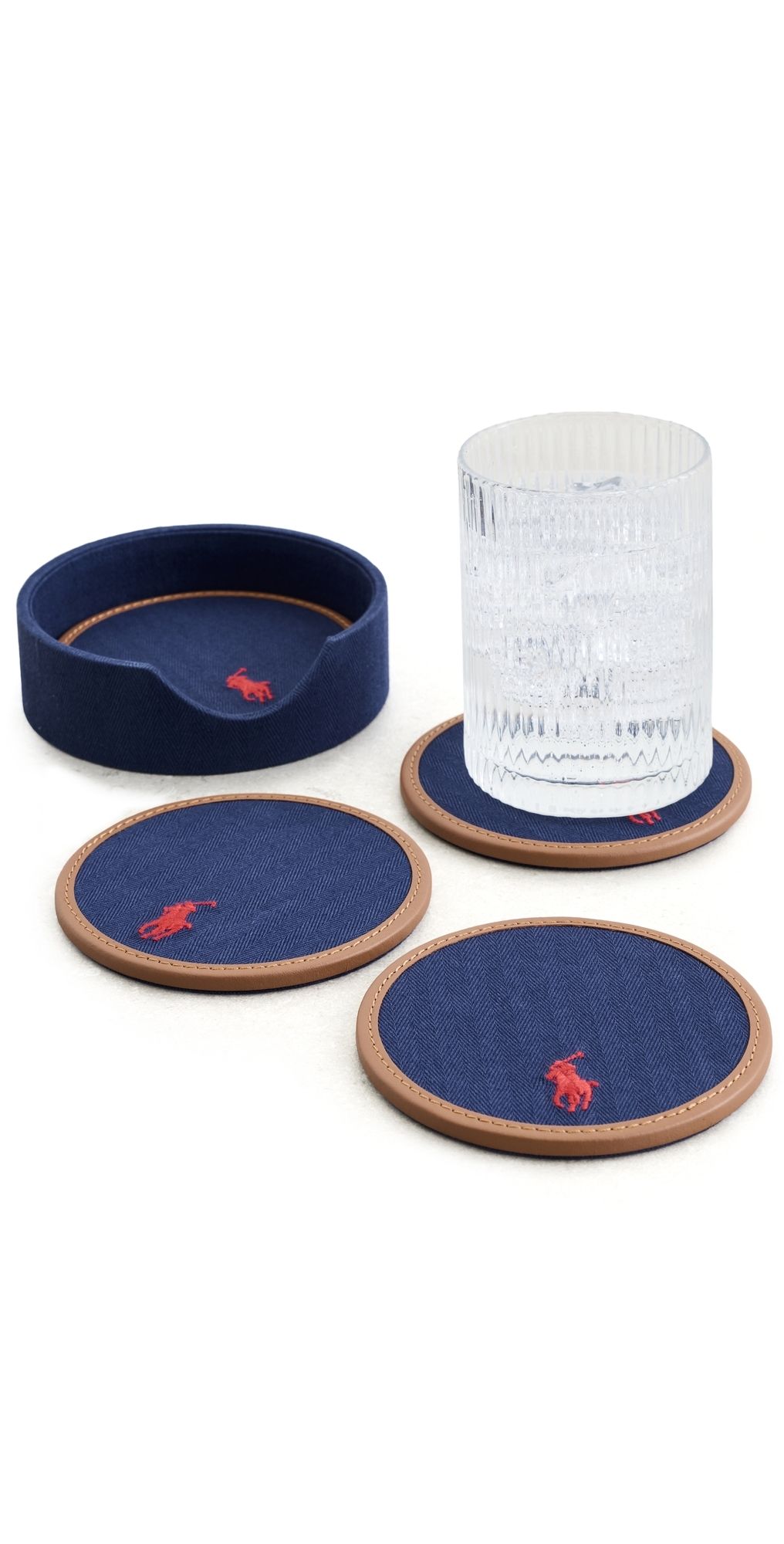 Polo Ralph Lauren Polo Icon Coaster Gift Set Navy/Red One Size