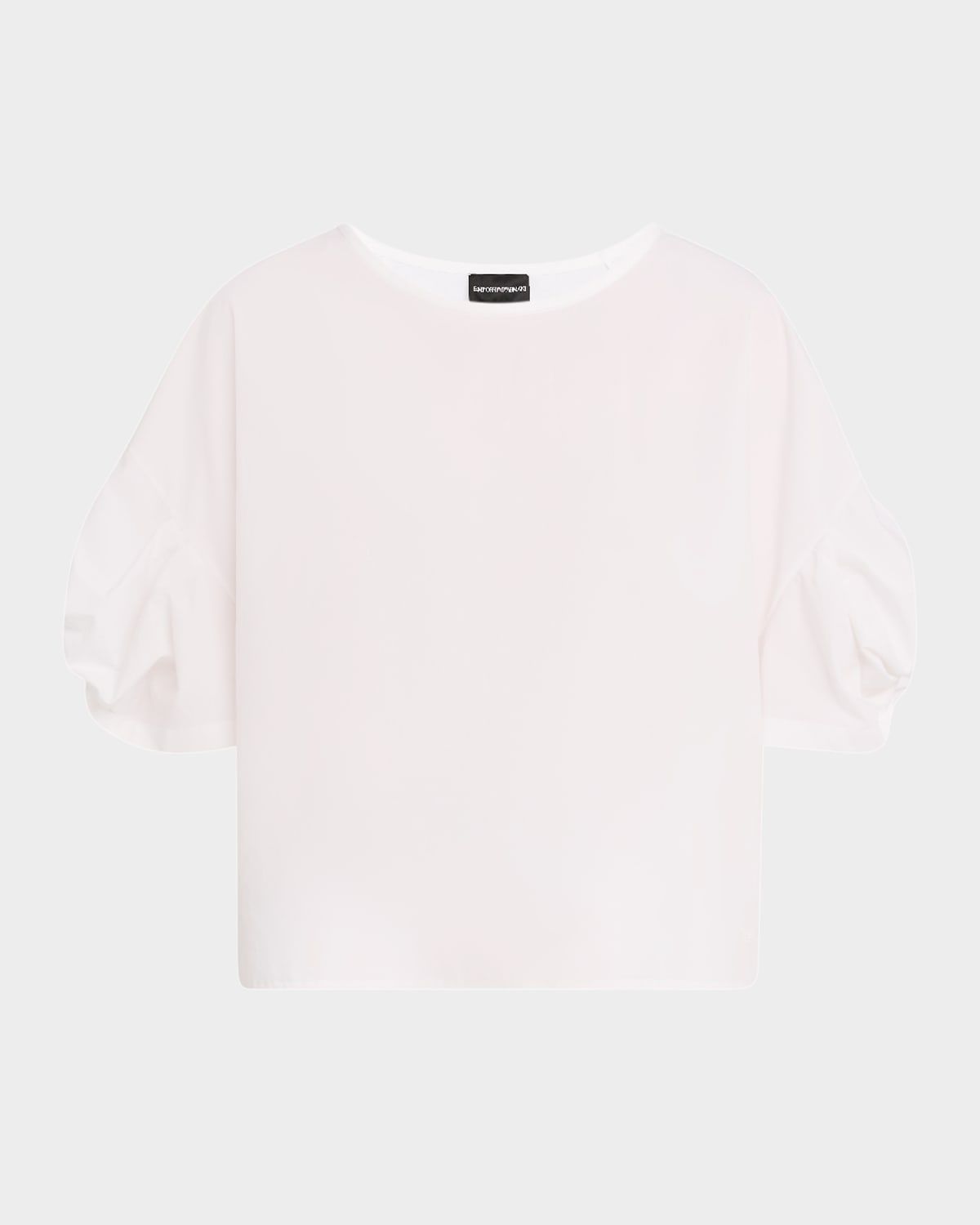 Puff-Sleeve Cotton Poplin Blouse