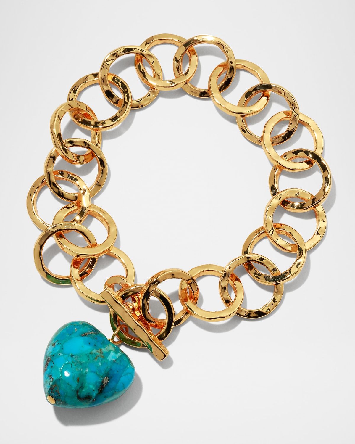 Turquoise Heart Drop Bracelet