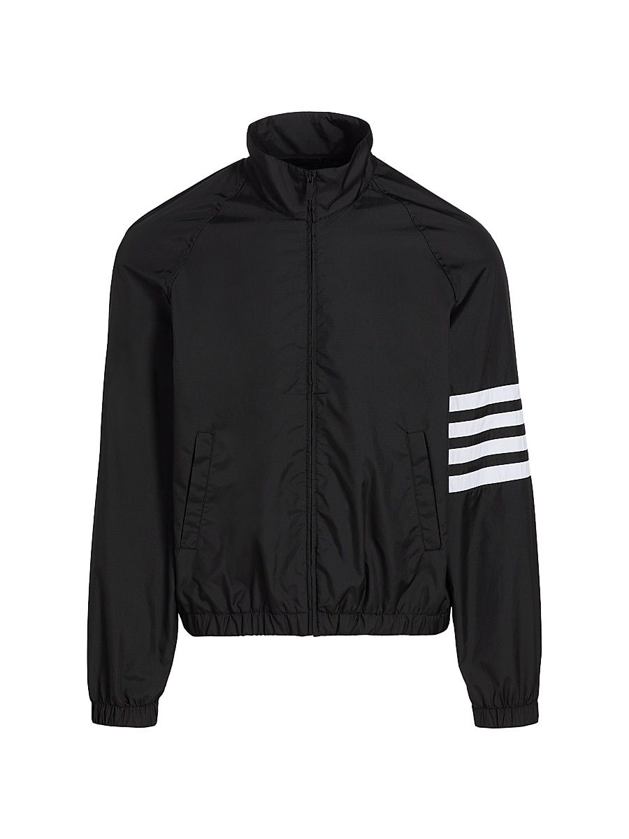 Men's Ripstop Nylon Raglan Track Jacket - Black - Size XXL