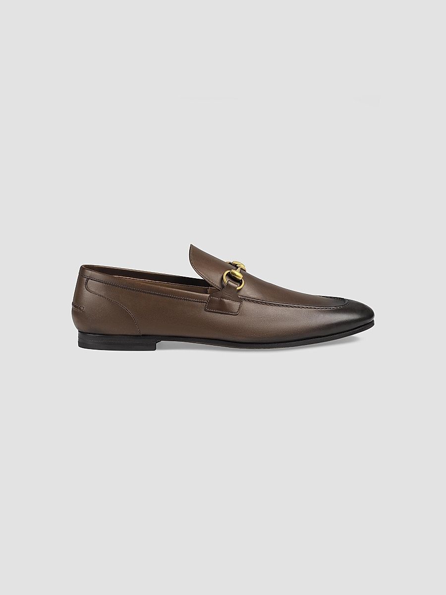 Gucci Men's Jordaan Leather Loafers - Cuir - Size 7.5