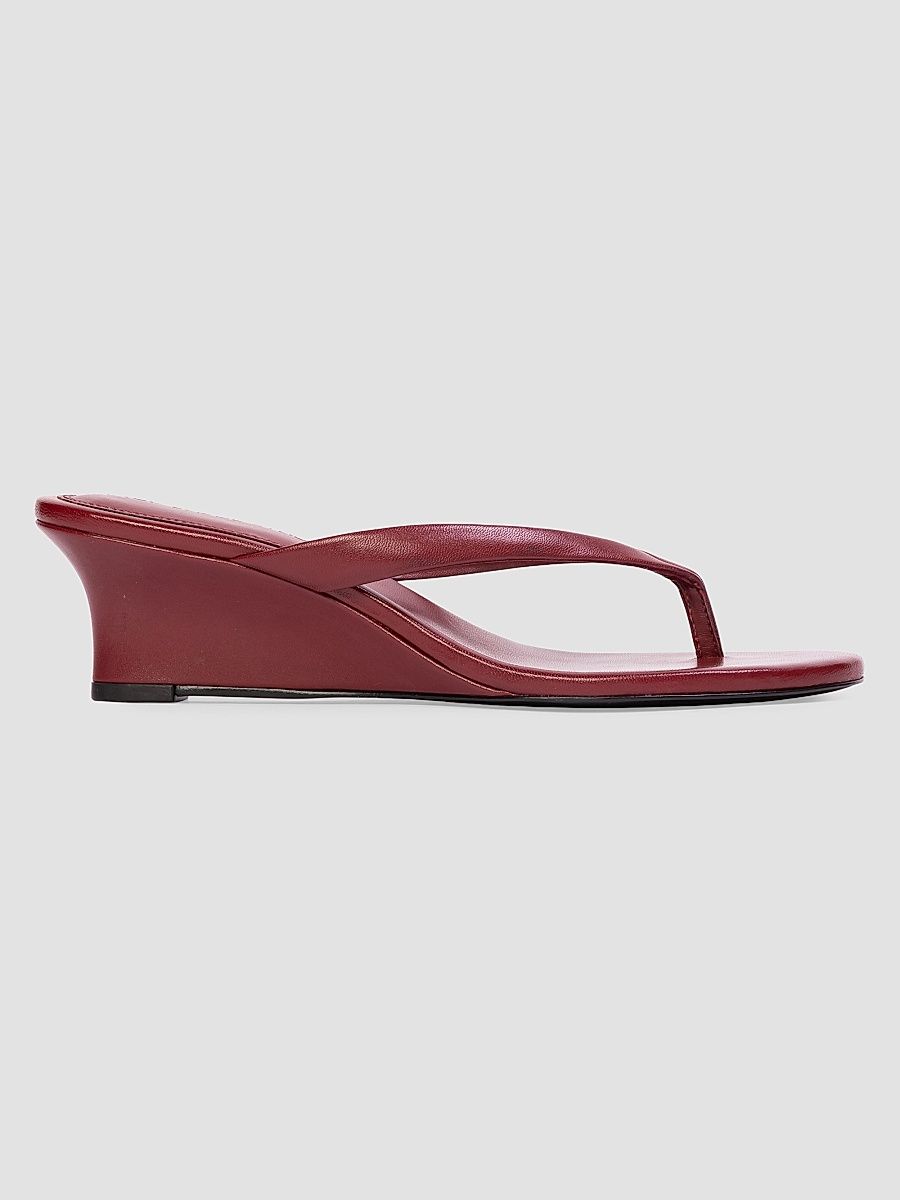 Women's Easy 50MM Leather Wedges - Chili Flake Leather - Size 12
