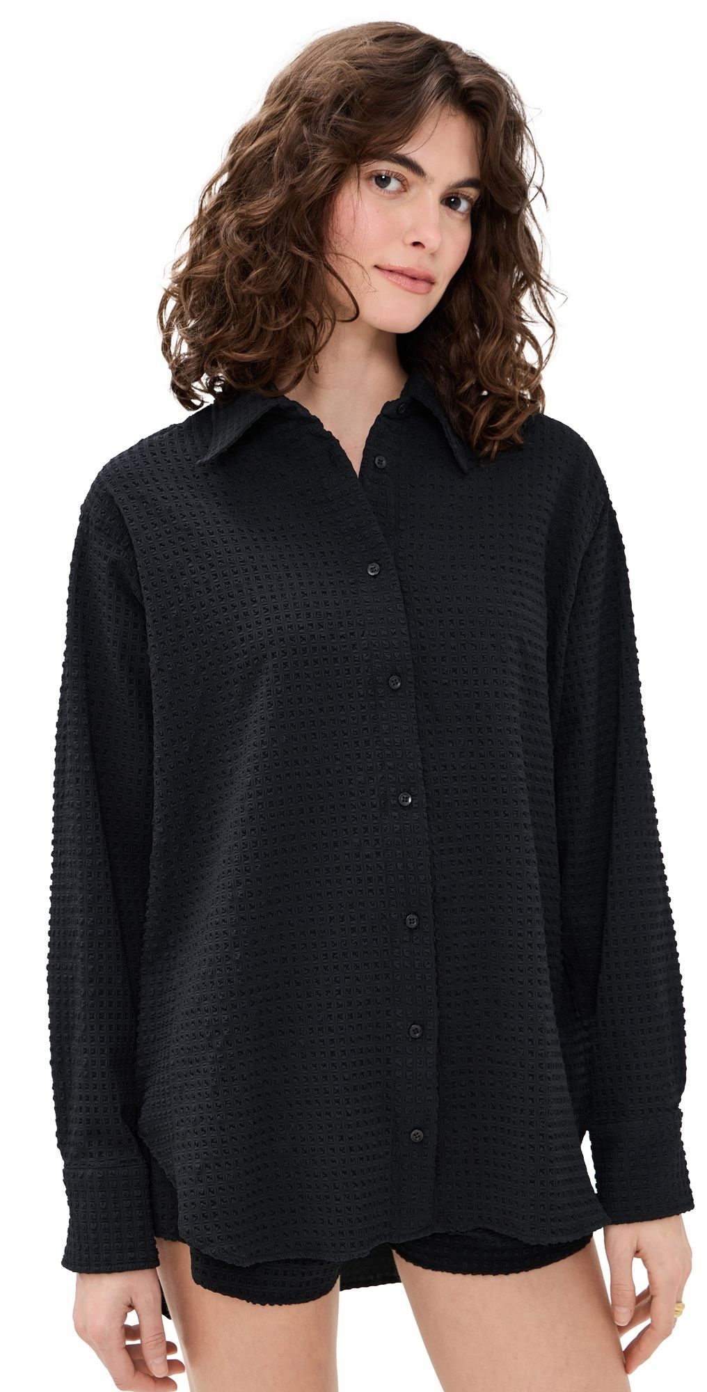 Hunza G Oversized Shirt Black S/M