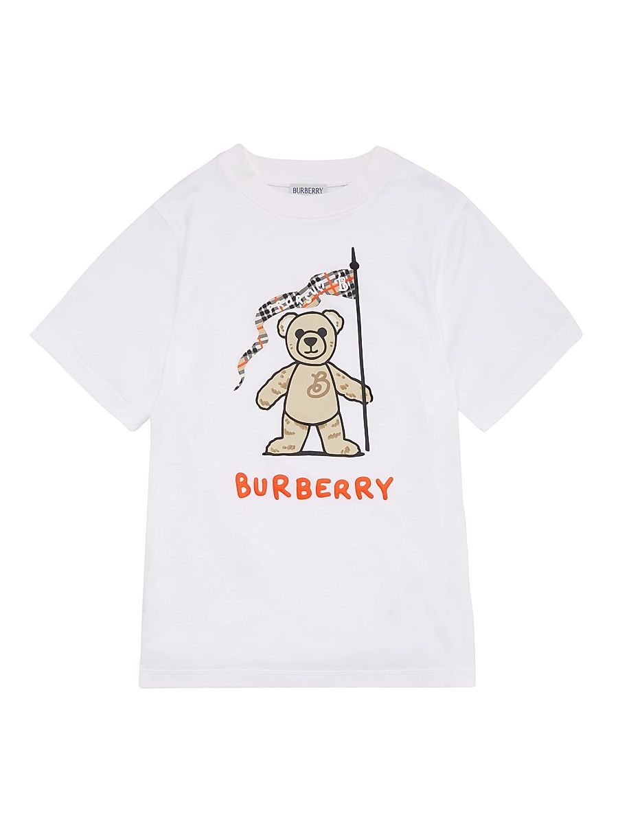 Little Girl's & Girl's Logo Bear T-Shirt - White - Size 3