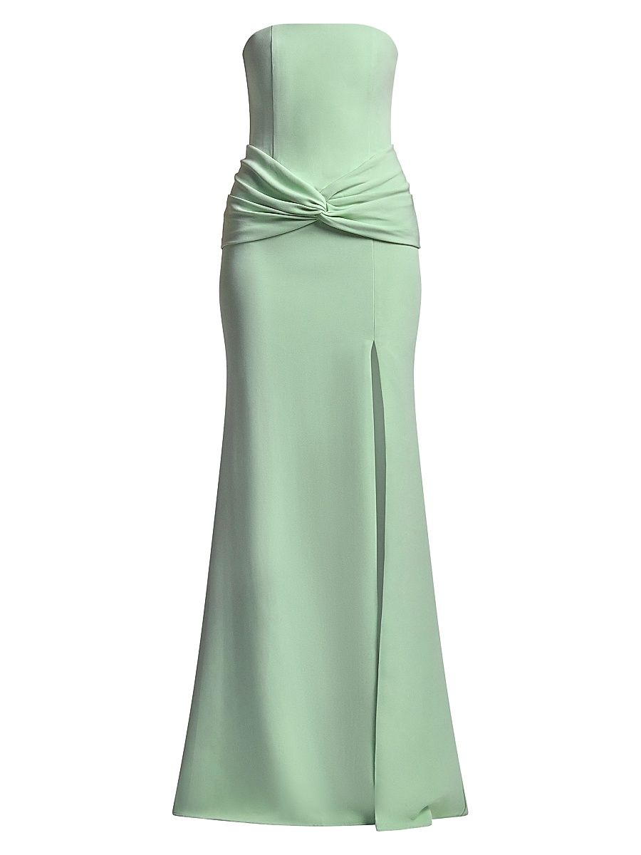 Women's Sylvia Ruched Strapless Mermaid Gown - Pistachio - Size 14