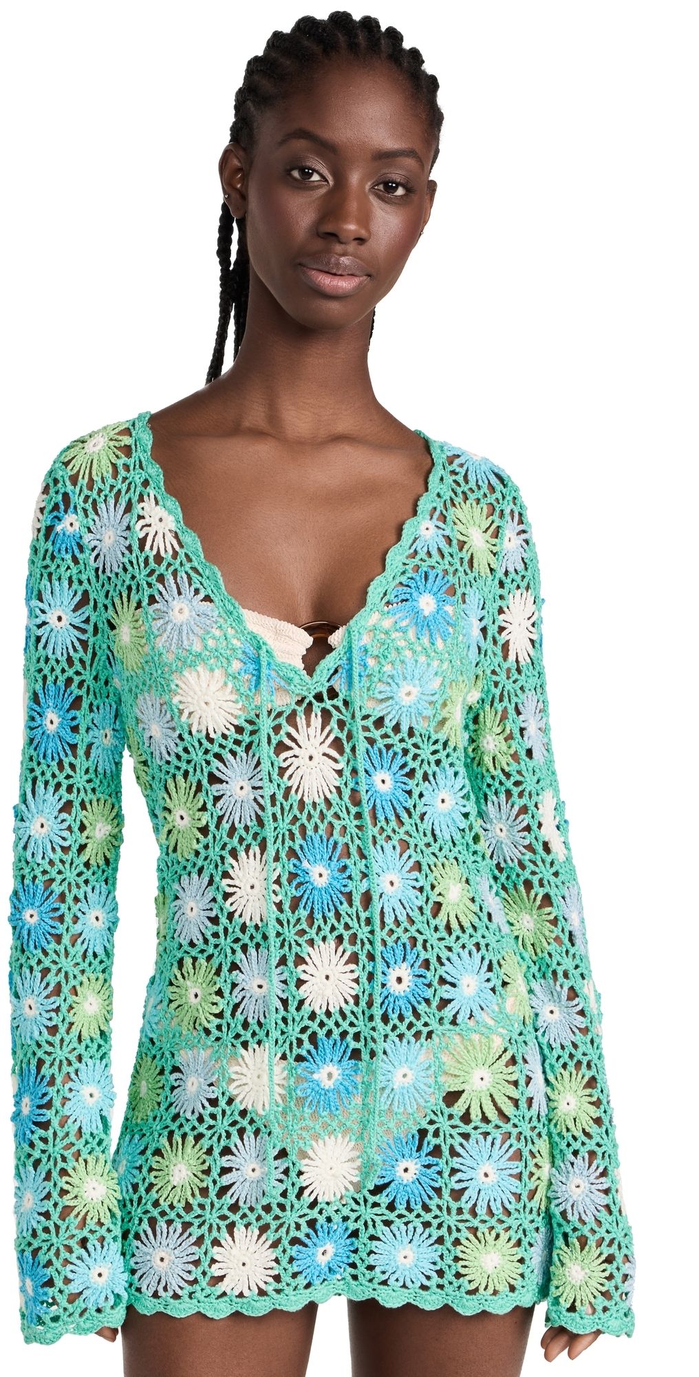Show Me Your Mumu Vacay Mini Coverup Blue Multi Floral XS