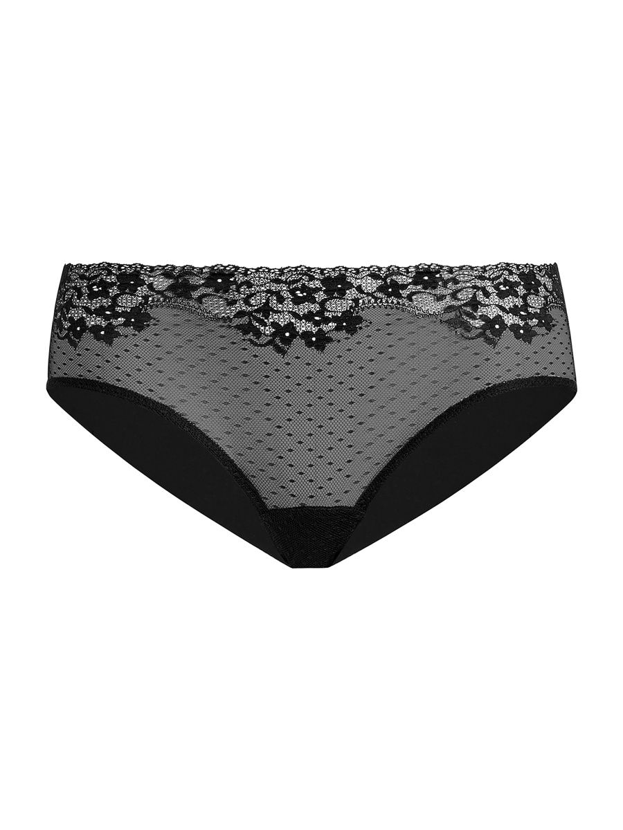 Commando Women's Double Take Lace Bikini Panty - Black - Size Medium