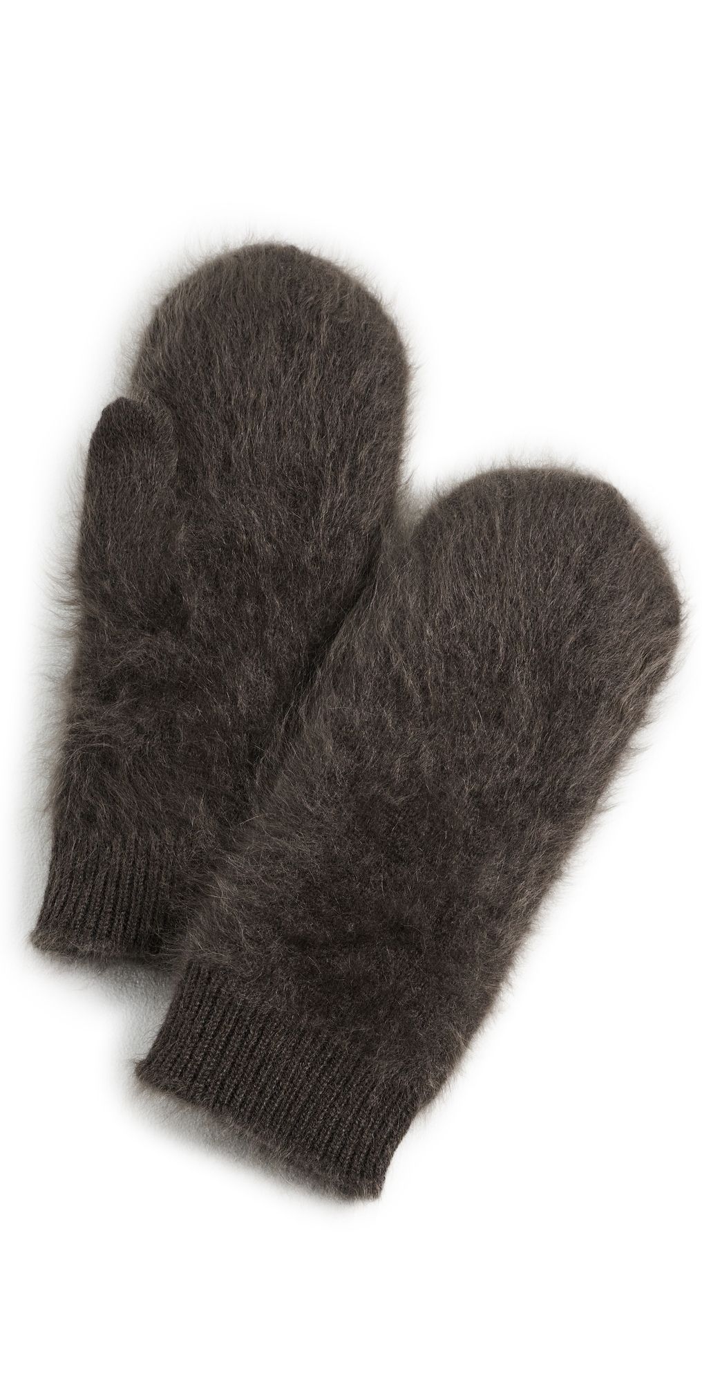LISA YANG Brushed Cashmere Mittens Dark Fern Brushed One Size