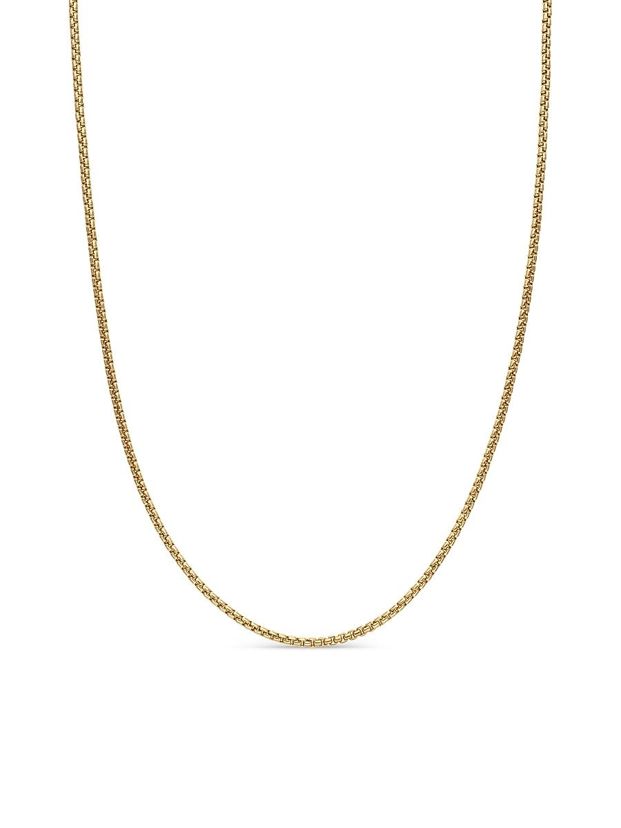 Women's Box Chain Necklace in 18K Rose Gold, 1.7MM - Gold - Size 16