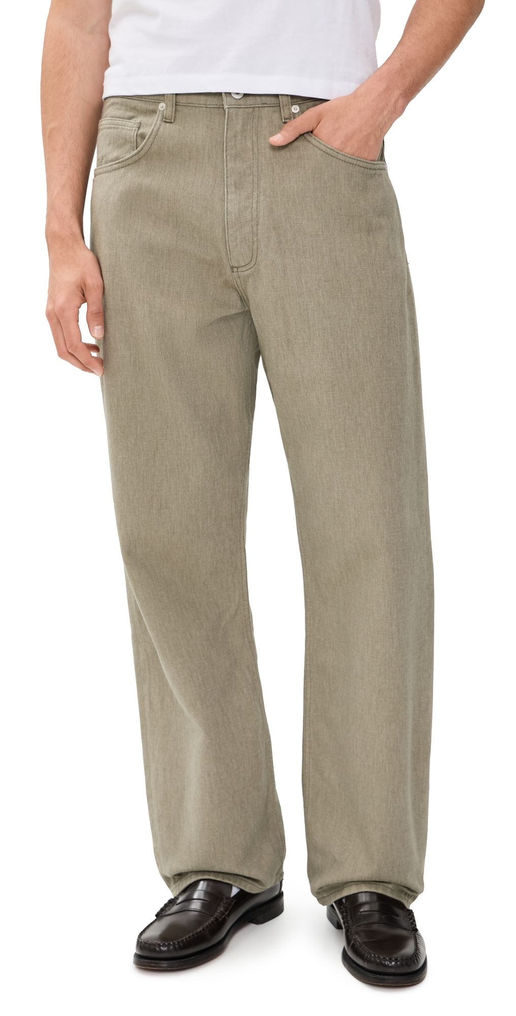 Norse Projects Korshavn Relaxed 5 Pocket Resist Dyed Jeans Vetiver 38