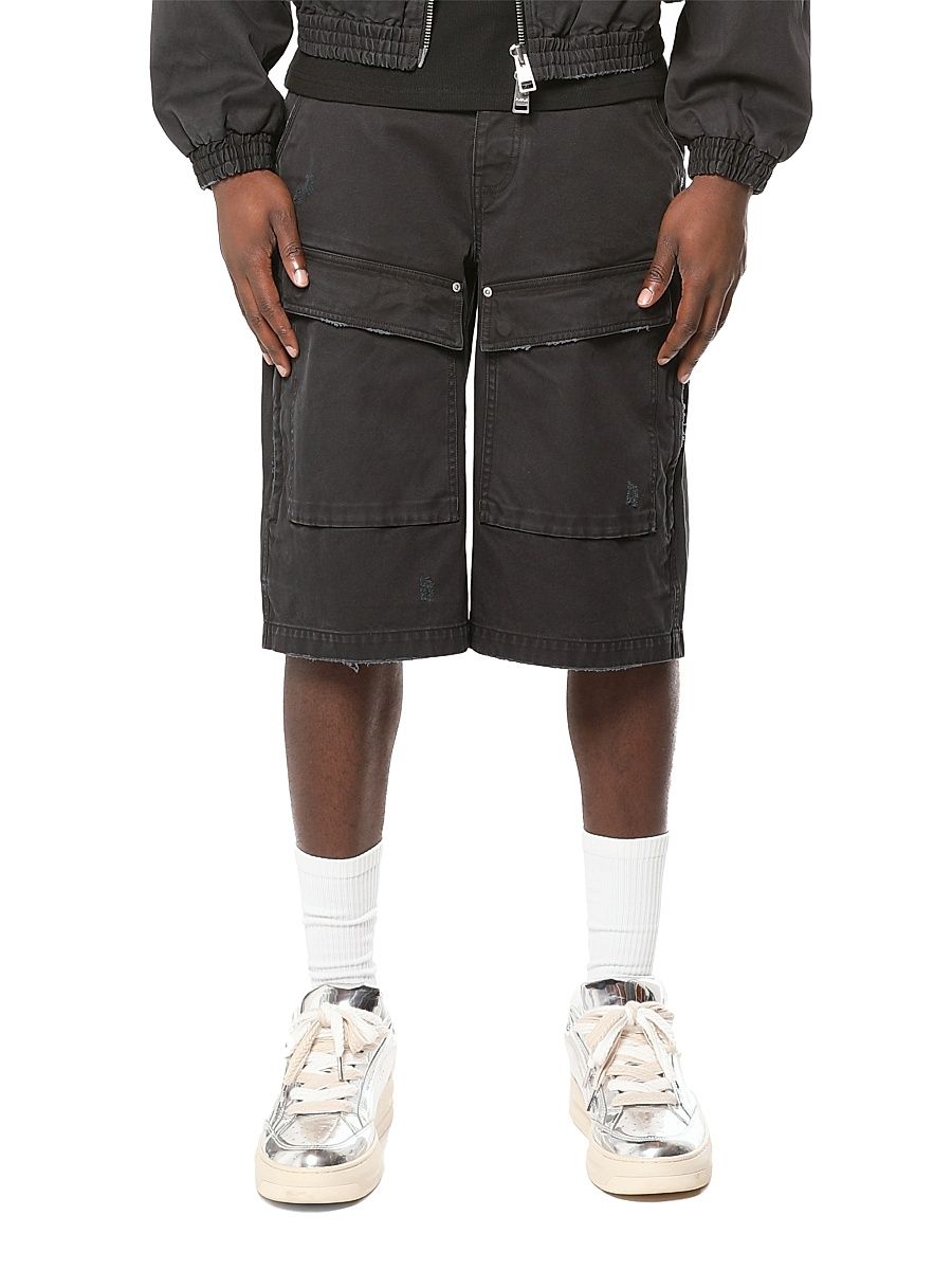 Men's Big Cargo Shorts - Black - Size 40