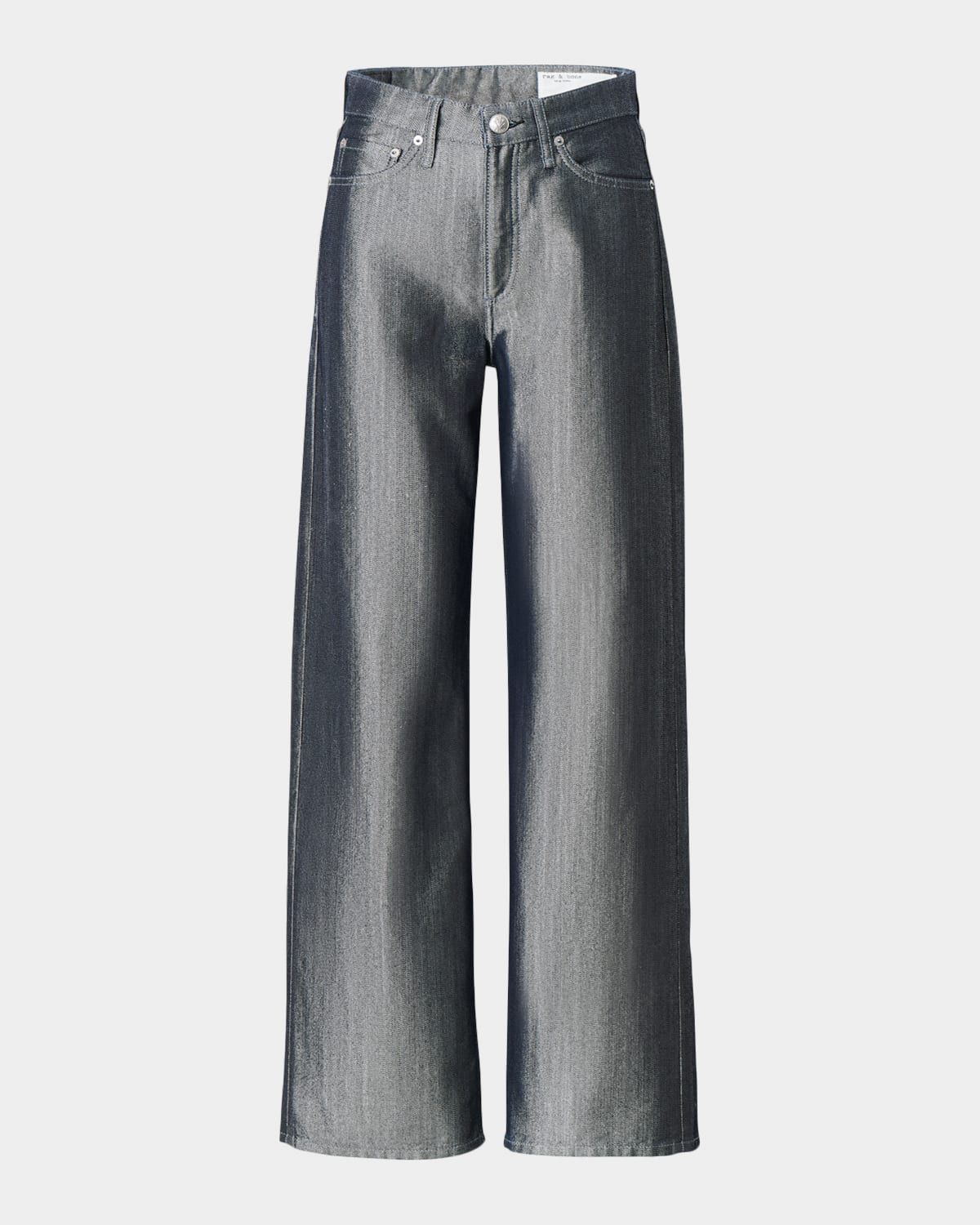 Logan Metallic Wide-Leg Jeans