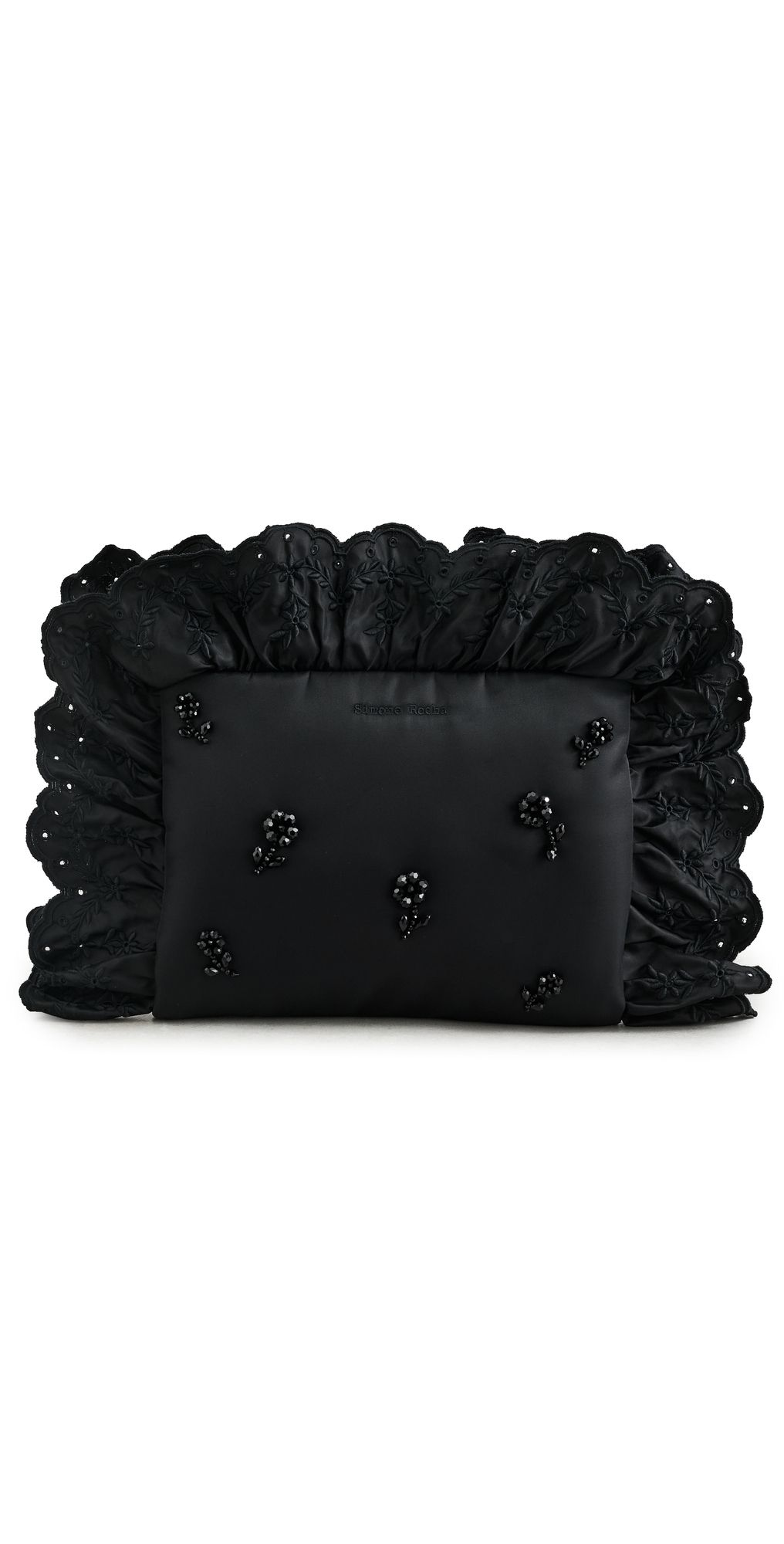 Simone Rocha Pillowcase Embroidered Clutch Bag Black/Jet One Size