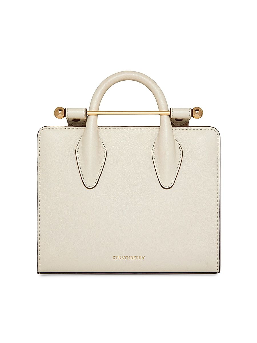 Women's Nano Leather Top Handle Bag - Cream