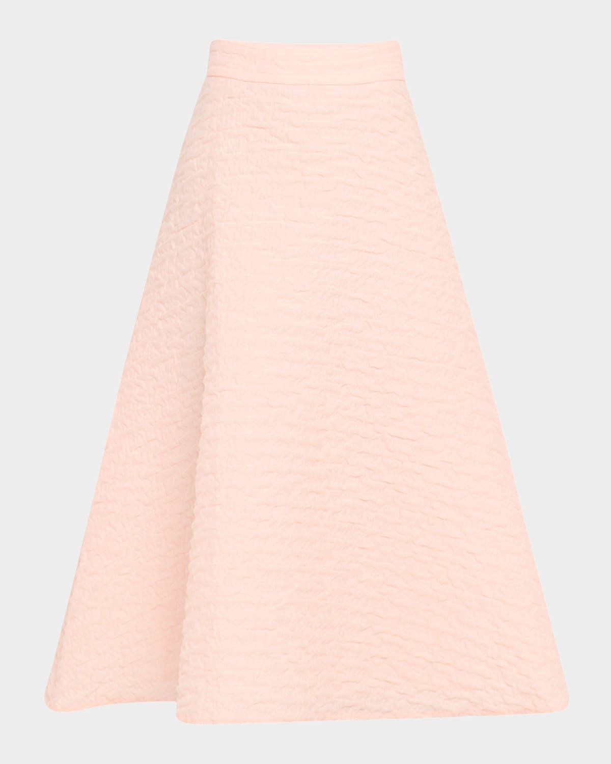Bubble 3D Organza A-Line Midi Skirt