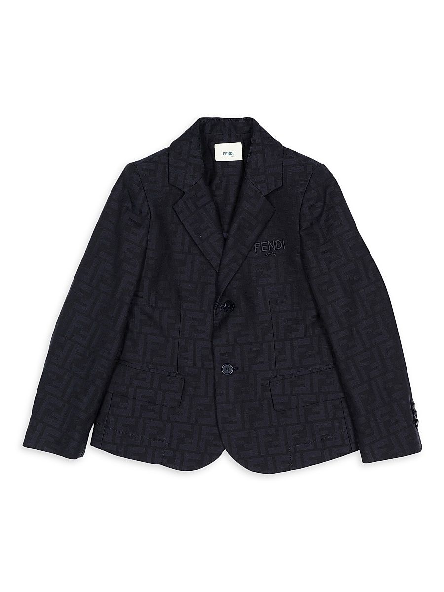 Boy's FF Jacquard Blazer - Navy - Size 8