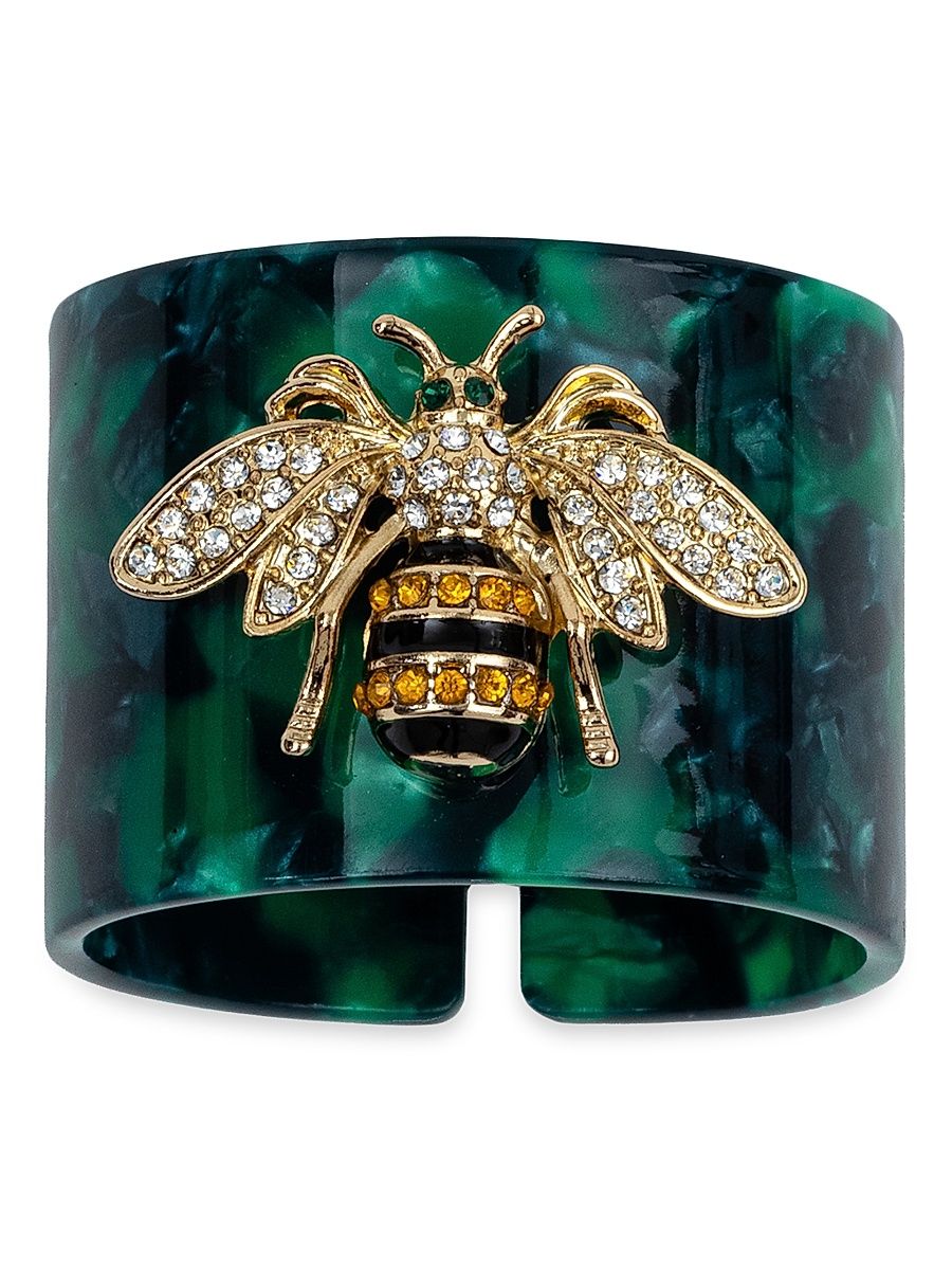 Stripey Bee Resin Napkin Ring Set