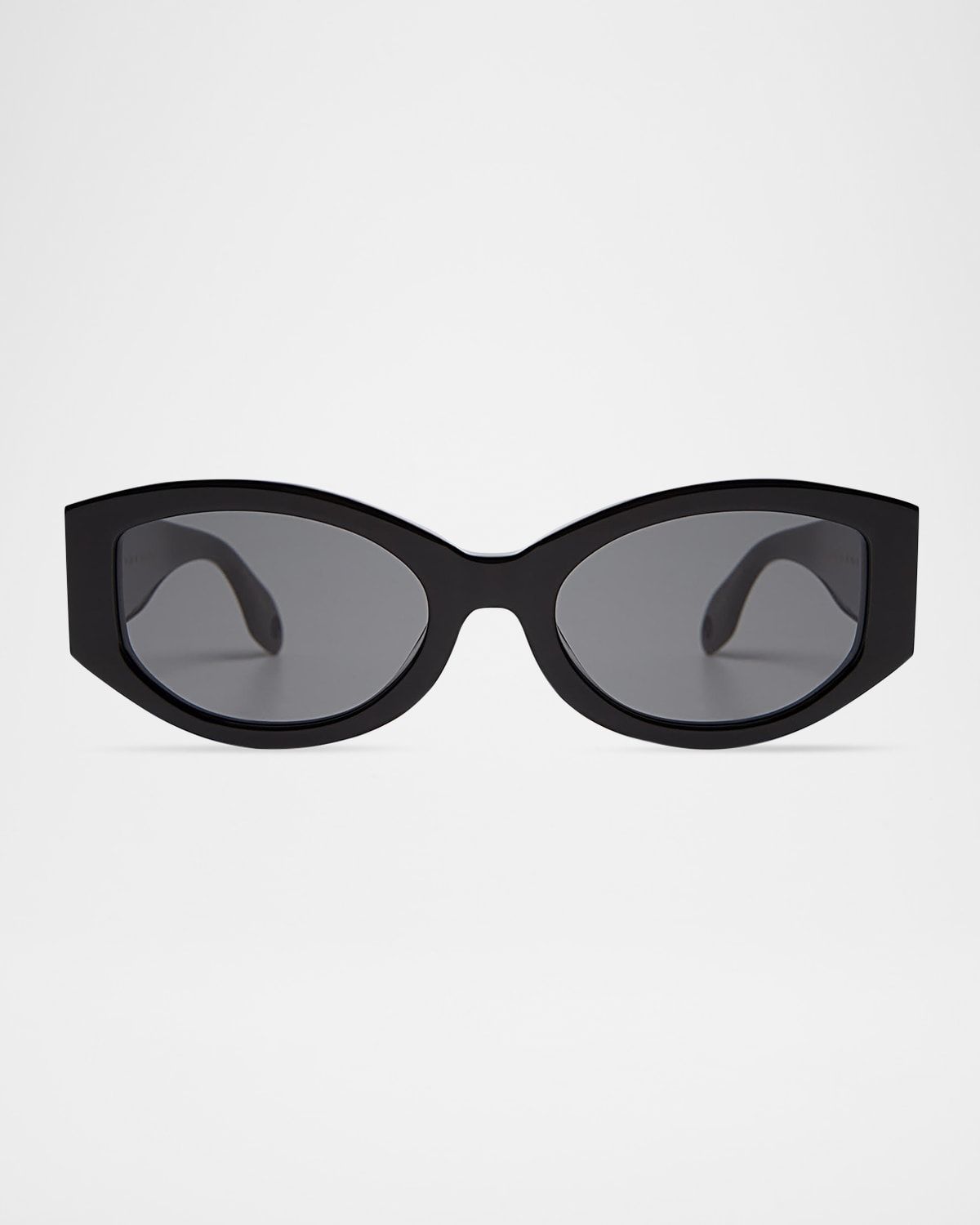 Jeannie Glossy Acetate Oval Sunglasses