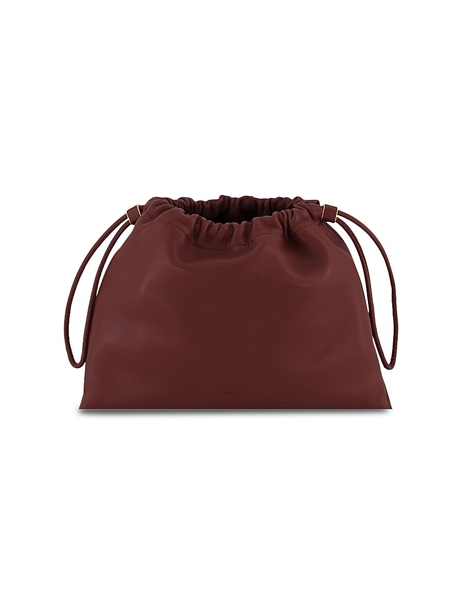 Women's Sarai Leather Drawstring Crossbody Bag - Sunset