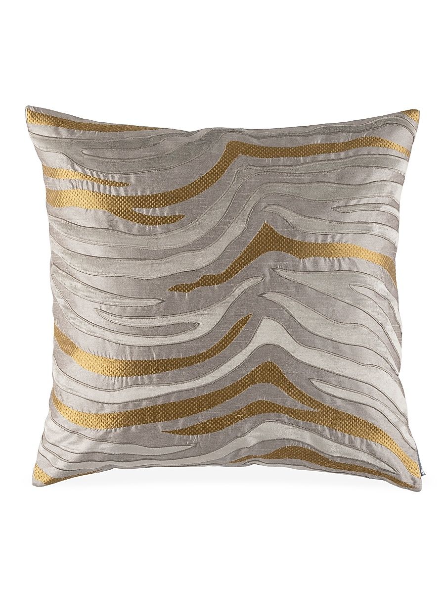 Peru Tiger Square Pillow - Black Gold