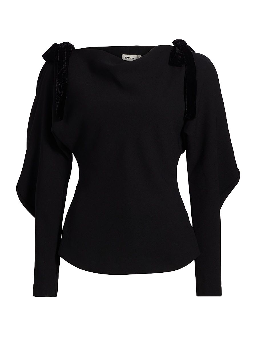 Women's Marlee Boatneck Top - Black - Size 0