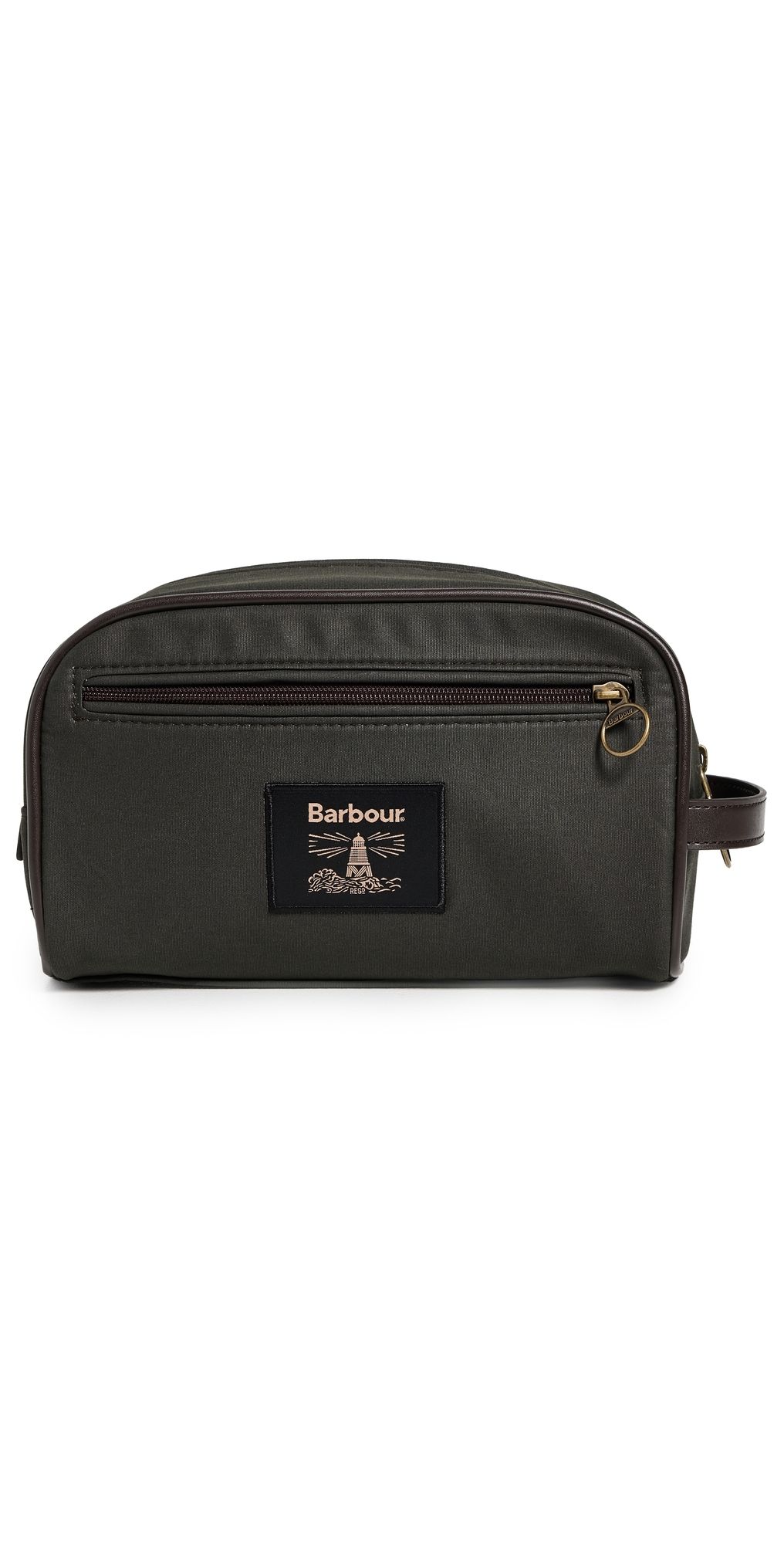 Barbour Wax Washbag Olive/Beacon One Size