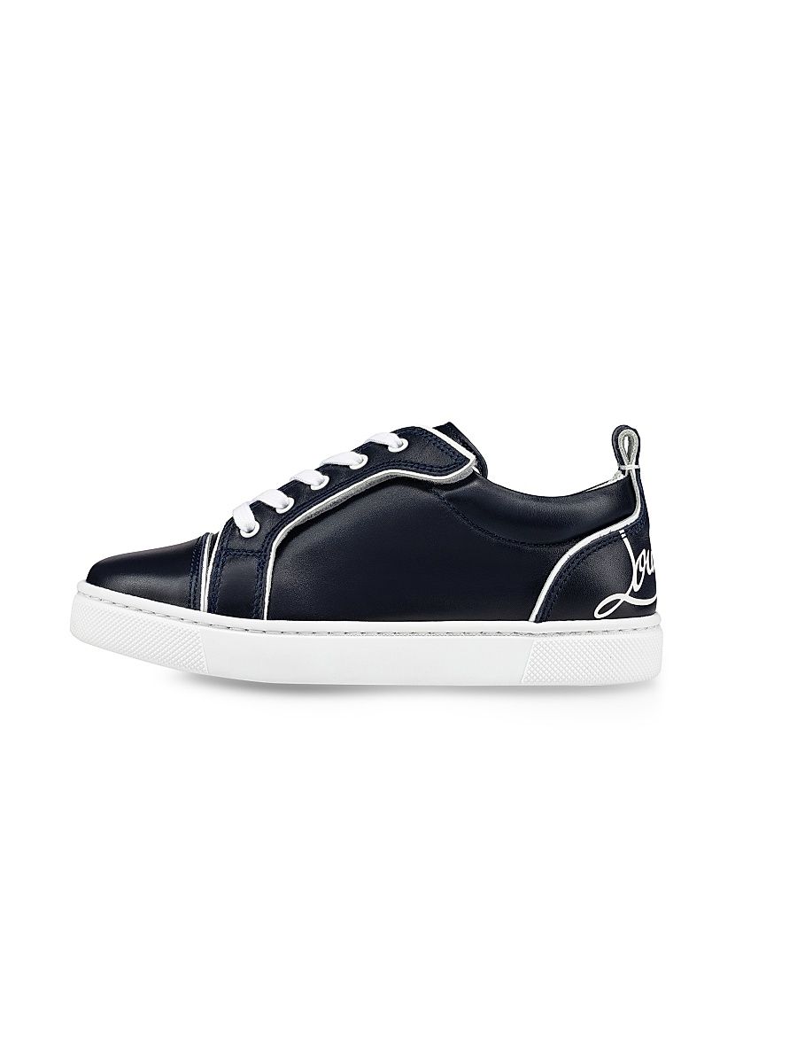 Little Boy's & Boy's Funnyto Leather Low-Top Sneakers - Navy - Size 1 (Child)