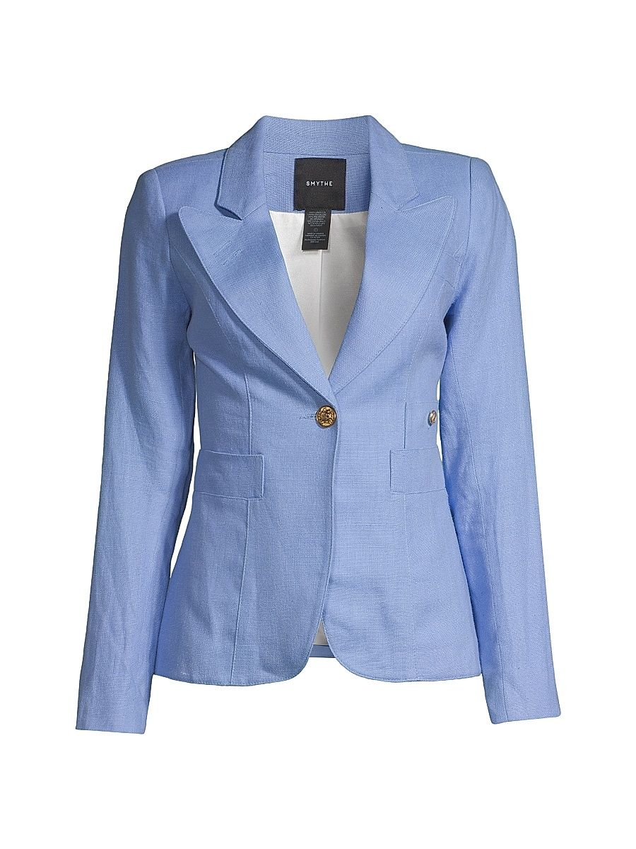 Women's Duchess Linen Blazer - Periwinkle - Size 16