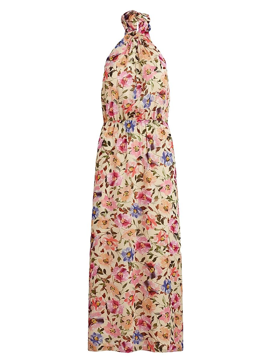 Women's The Standout Floral Halter Maxi Dress - Prosecco Floral - Size XL