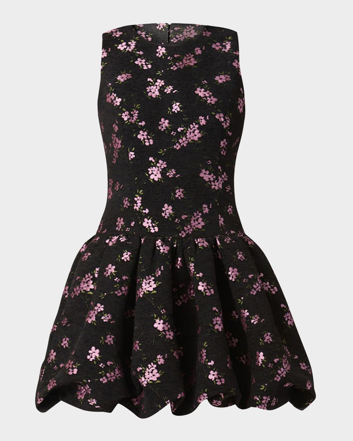 Raffaella Velvet Jacquard Bubble Mini Dress