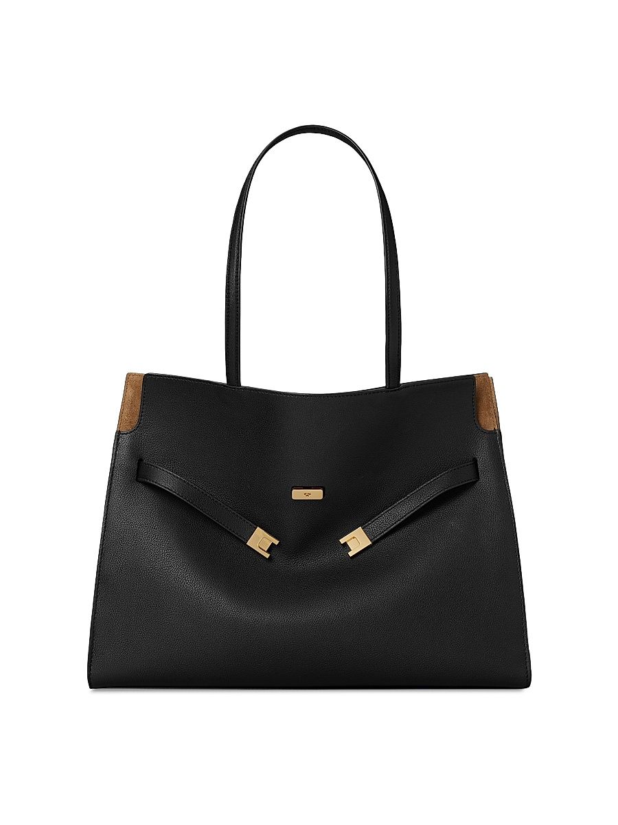 Women's Lee Radziwill Leather Tote Bag - Black