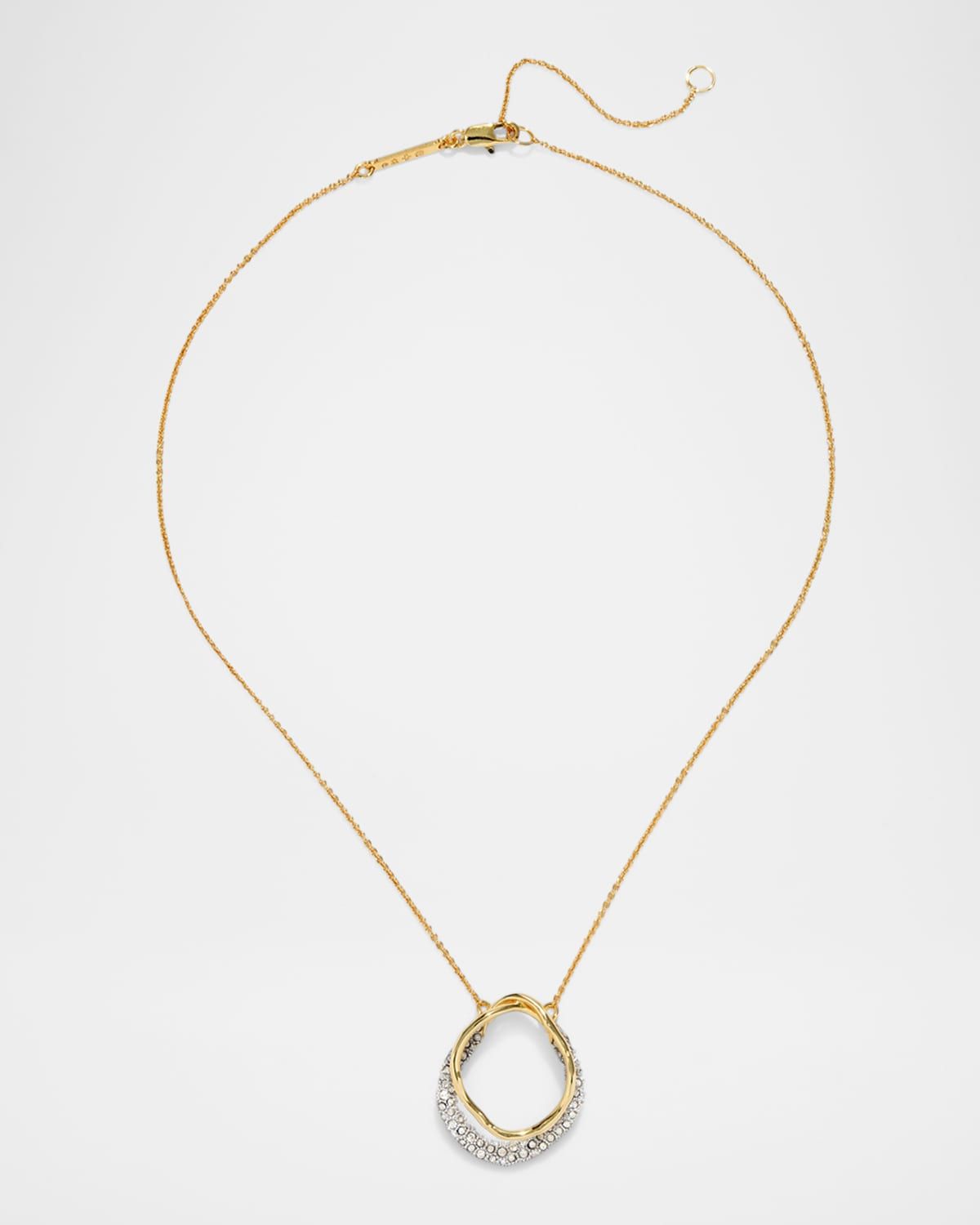 Solanales Gold Crystal Orbit Necklace