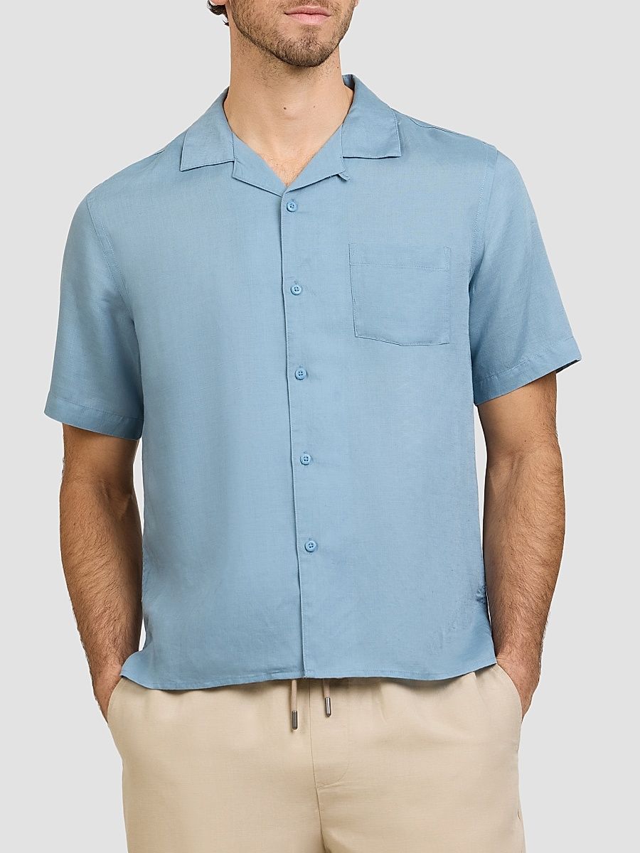 Men's Air Linen-Blend Camp Shirt - Elm - Size XXL