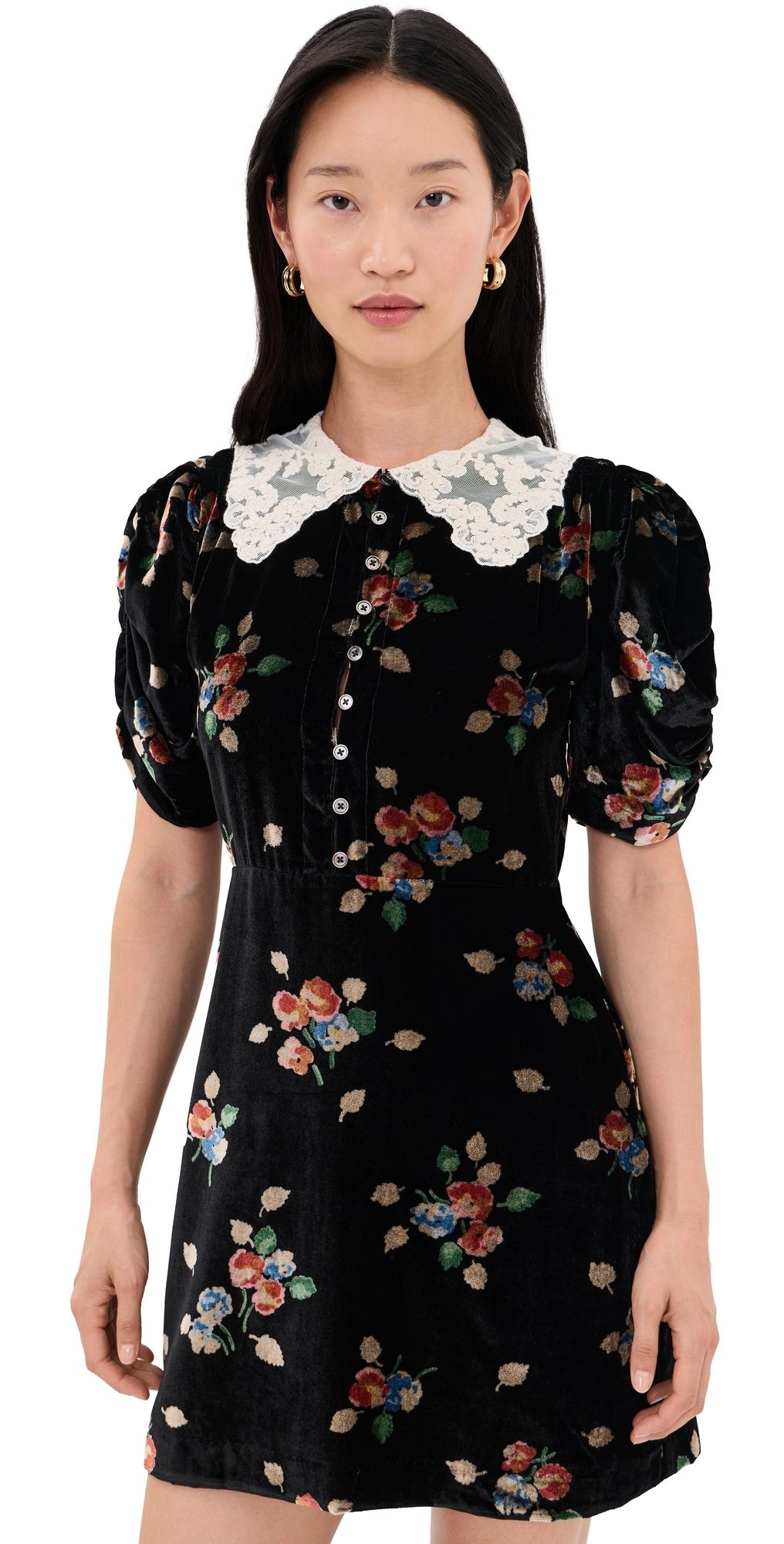 Sea Leda Velvet Mini Dress Black 4
