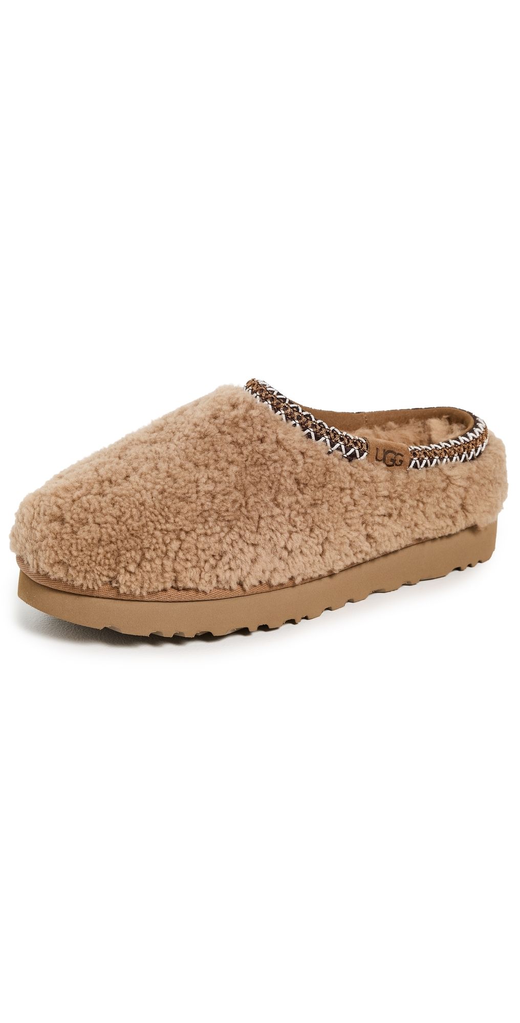 UGG Tasman Maxi Curly Slippers Chestnut 6