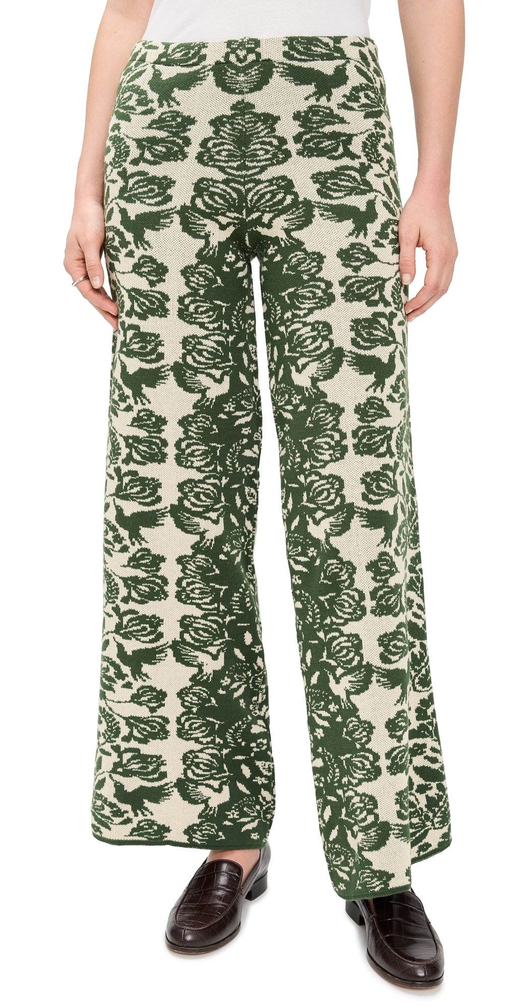 The Lulo Project The Unnamed Pants Green Folk Paisley XL