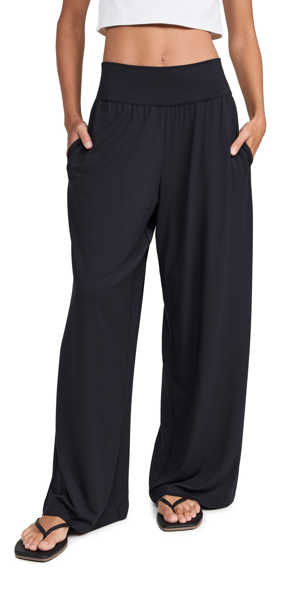 Sweaty Betty Modal Wide Leg Pants Black M