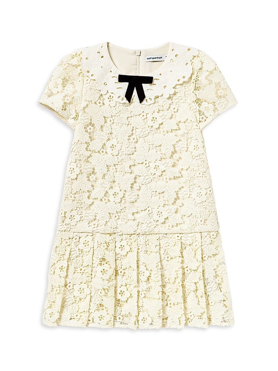 Little Girl's & Girl's Butterfly Lace Dress - Cream - Size 10