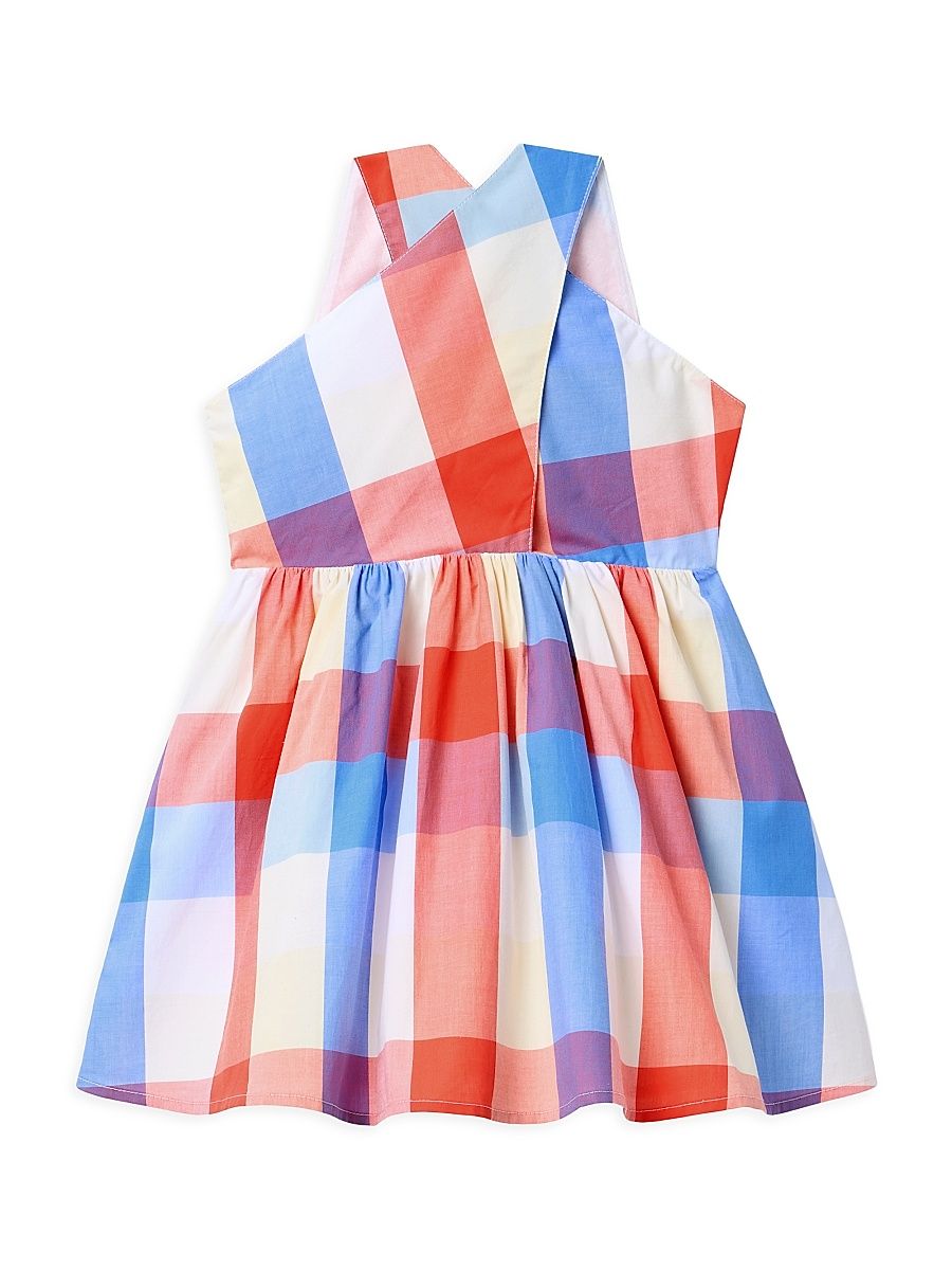 Little Girl's & Girl's Crisscross Plaid Dress & Bloomers Set - Size 10