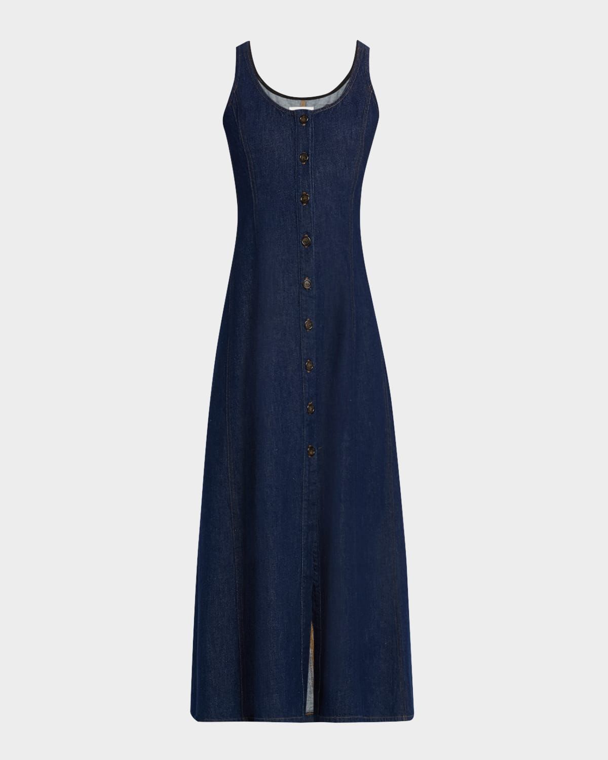 Farrow Sleeveless Cotton Denim Midi Dress