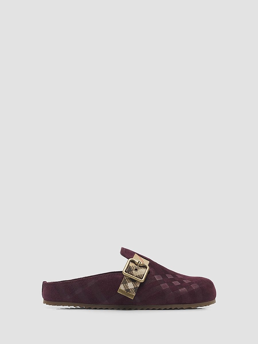 Women's Check Suede Urchin Clogs - Vineyard Red - Size 11