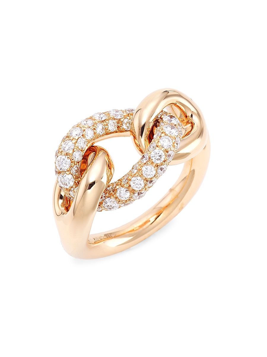 Women's Catene 18K Rose Gold & Diamond Ring - Rose Gold - Size 8