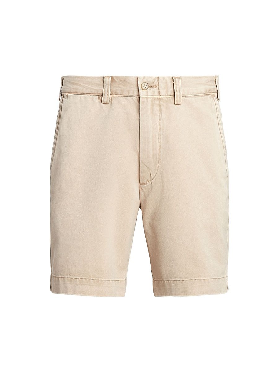 Men's Twill Flat-Front Shorts - Classic Khaki - Size 40