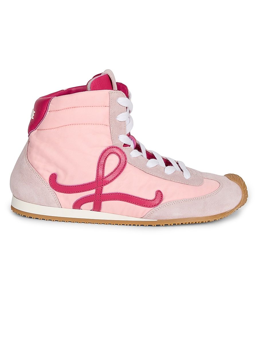 Women's Ballet Runner 2.0 Suede & Mesh High-Top Sneakers - Pink - Size 10